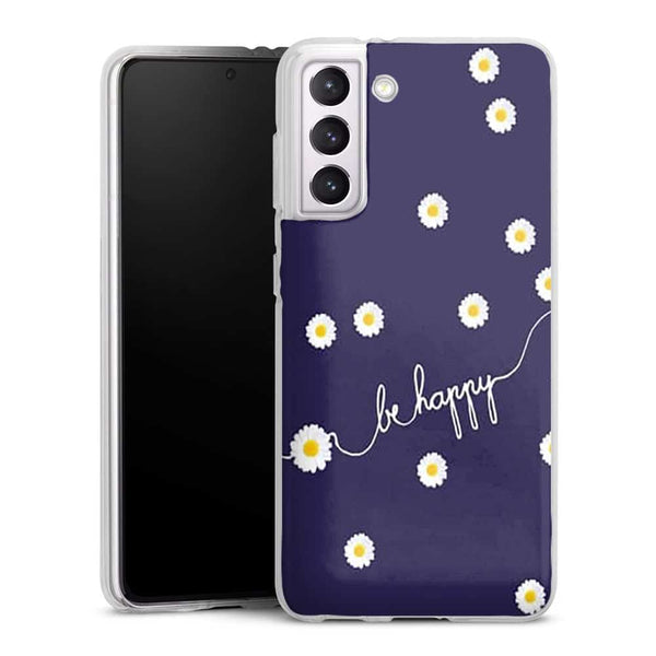 Coque Samsung Galaxy S21, Galaxy S21 Plus happy daisy - Motif Paquerettes