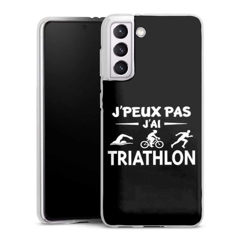 Coque Samsung Galaxy S21, Galaxy S21 Plus j peux pas j'ai triatlhon