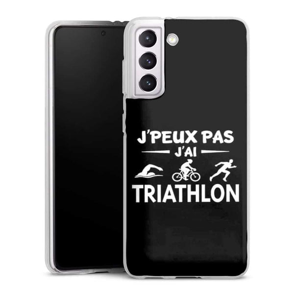 Coque Samsung Galaxy S21, Galaxy S21 Plus j peux pas j'ai triatlhon