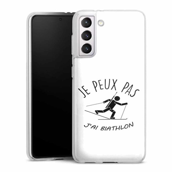 Coque Samsung Galaxy S21, Galaxy S21 Plus je peux pas j'ai biathlon