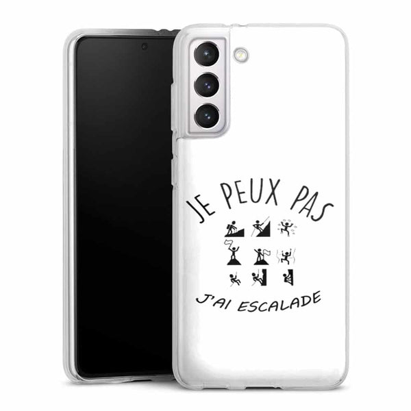 Coque Samsung Galaxy S21, Galaxy S21 Plus je peux pas j'ai escalade, pour les fans de sport de grimpe