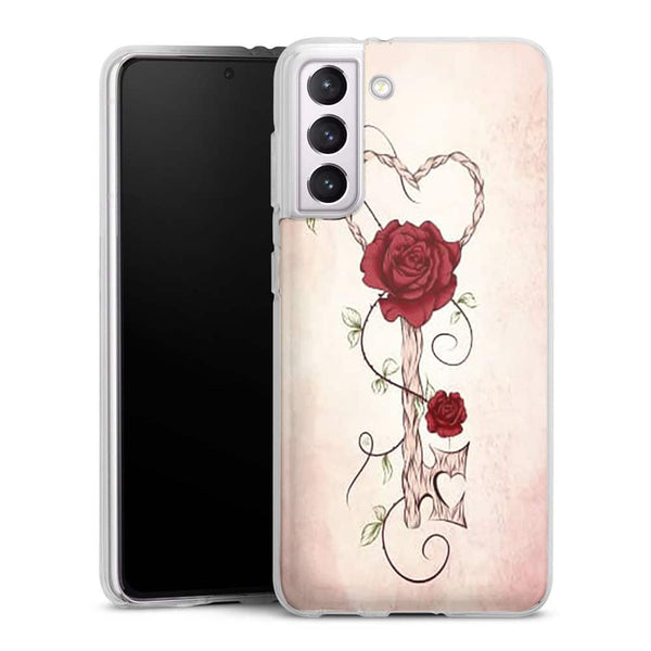 Coque Samsung Galaxy S21, Galaxy S21 Plus key of love motif aesthetic