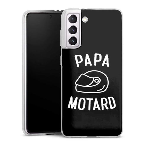Coque Samsung Galaxy S21, Galaxy S21 Plus papa motard