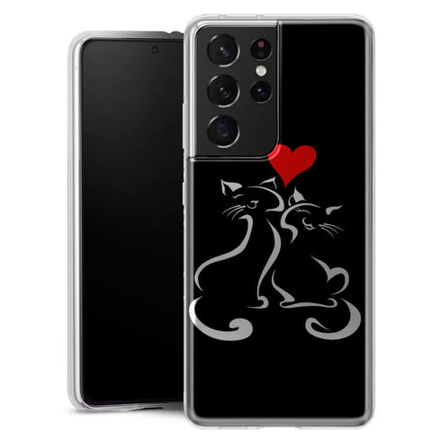 Coque Samsung Galaxy S21 Cats Love - MaCoquePerso
