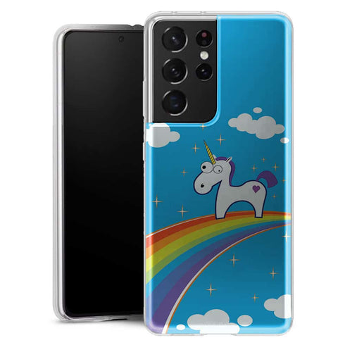 Coque pour Samsung Galaxy S21 Licorne Rainbow - MaCoquePerso