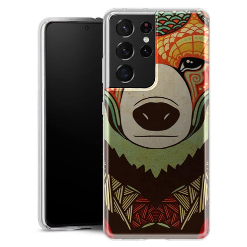 Coque Samsung Galaxy S21 Ours Tribal - MaCoquePerso