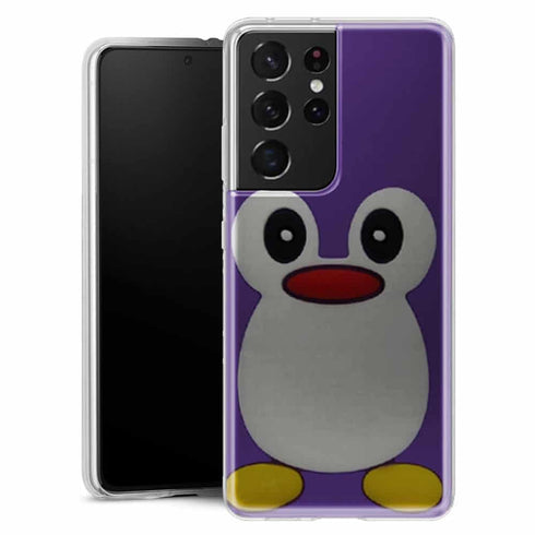 Coque Samsung Galaxy S21 Pingouin Violet - MaCoquePerso