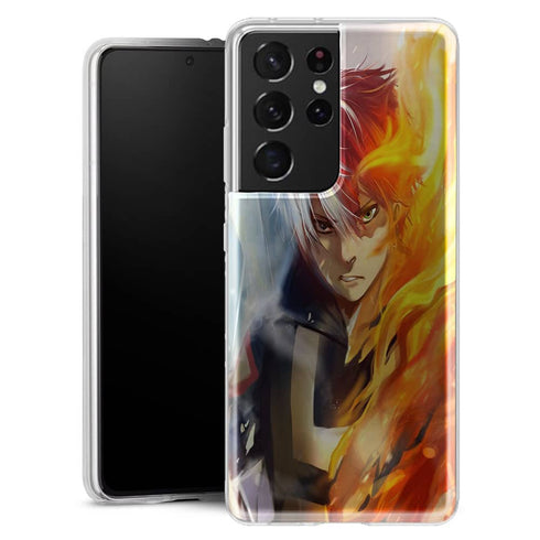 Coque Samsung Galaxy S21 Shoto todoroki ice and fire - MaCoquePerso