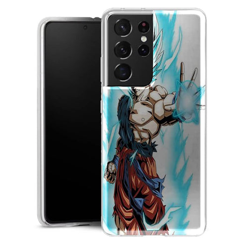 Coque Samsung Galaxy S21 Super Sayan Bleu - MaCoquePerso