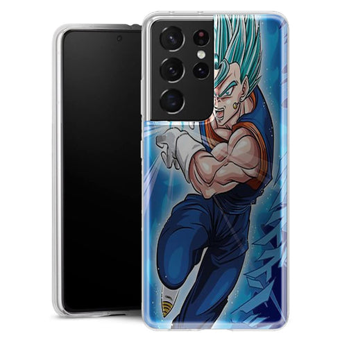 Coque Samsung Galaxy S21 Super Vegeta Bleu - MaCoquePerso