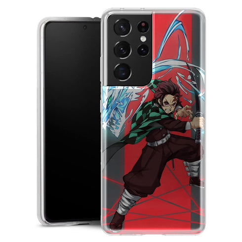 Coque Samsung Galaxy S21 Tanjiro Dragon Phone - MaCoquePerso