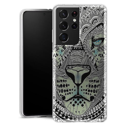 Coque Samsung Galaxy S21 Tigre Azteque - MaCoquePerso