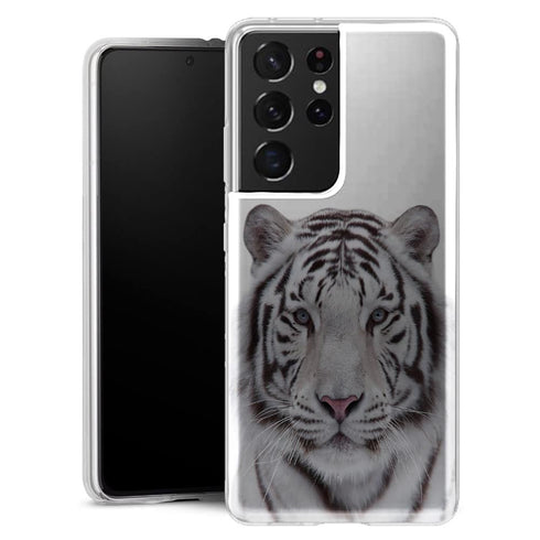 Coque Samsung Galaxy S21 Tigre Blanc - MaCoquePerso
