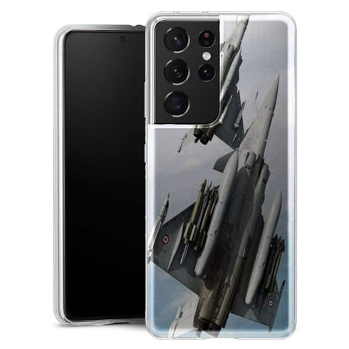 Coque Samsung Galaxy S21 Avion rafale en vol - MaCoquePerso