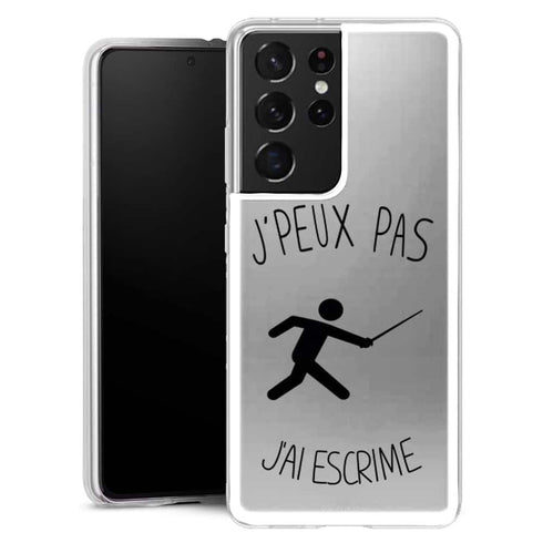 Coque Samsung Galaxy S21 Je peux pas j'ai Escrime - MaCoquePerso
