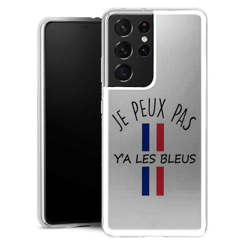 Coque Samsung Galaxy S21 Je Peux pas Y'a Les Bleus - MaCoquePerso