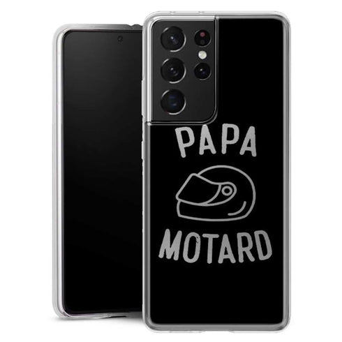 Coque Samsung Galaxy S21 Papa Motard Passion - MaCoquePerso