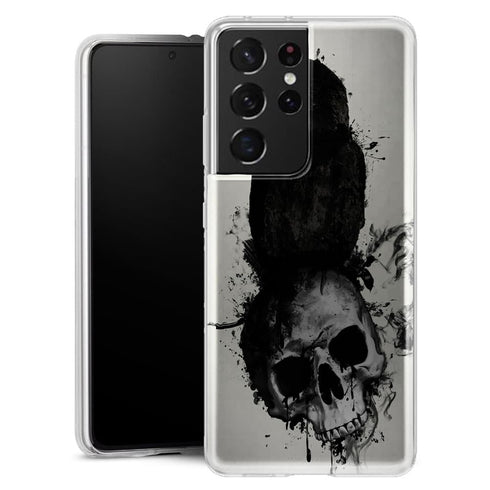 Coque Samsung Galaxy S21 Raven and Skull - MaCoquePerso