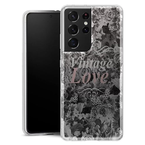 Coque Samsung Galaxy S21 Vintage love in black and white - MaCoquePerso