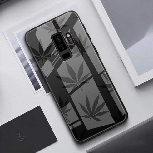Cannabis Leaf Pattern | Coque Samsung S9 | Housse pour Samsung S9+ | Protection de Silicone, Verre - MaCoquePerso