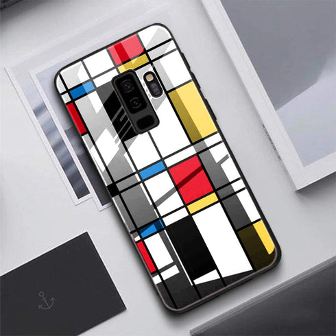 Geometric Abstract | Coque Samsung S9 | Etui pour Galaxy S9+ | Housse Bumper Silicone, Verre | Pop Art - MaCoquePerso