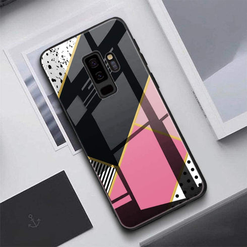 Coque Minimal Pink Style pour téléphones Samsung Galaxy S9, S9 Plus de Verre Trempé