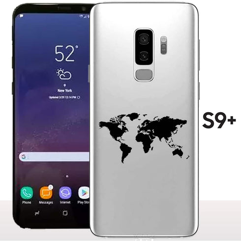 S9 plus Monde, Coque Transparente Gel Silicone TPU Souple