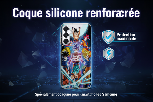 Sangoku Transformation Ultime, Coque renforcée pour Samsung, en silicone de qualité premium