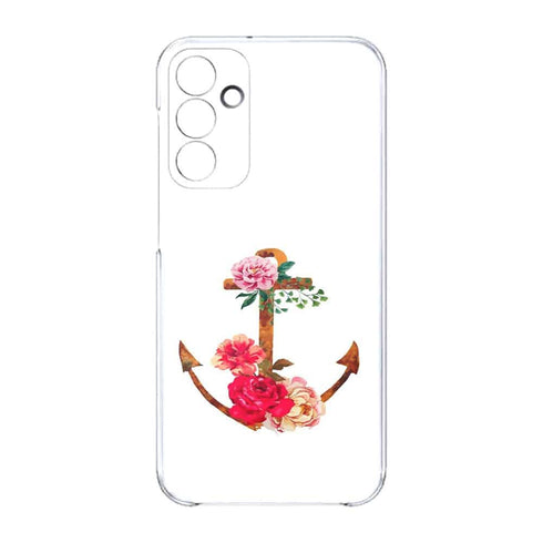 Coque Samsung Galaxy A15 5G ancre florale fleurs roses et rouges