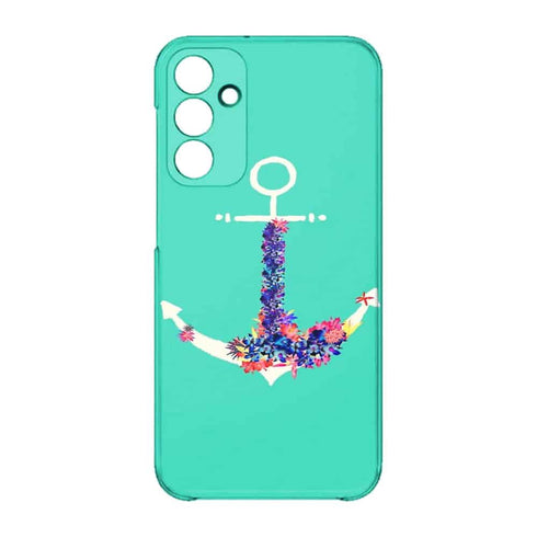 Coque Samsung Galaxy A15 5G ancre florale turquoise