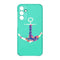 Coque Samsung Galaxy A15 5G ancre florale turquoise