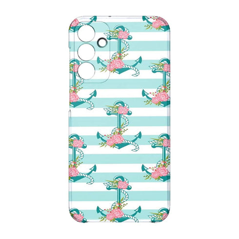 Coque Samsung Galaxy A15 5G ancres et fleurs