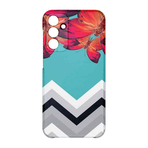 Coque pour Samsung A15 5G Papillon Aurore et Chevrons