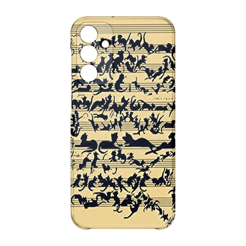 Coque Samsung Galaxy A15 5G Clef musicale pour chat