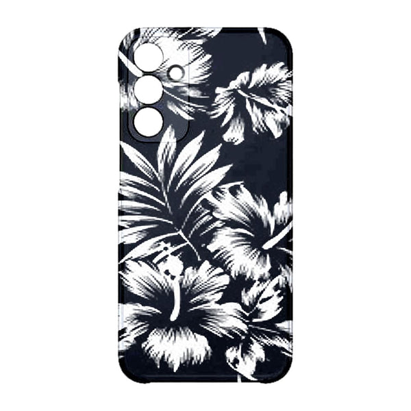 Coque pour Samsung Galaxy A15 Fleurs Sauvages Noires