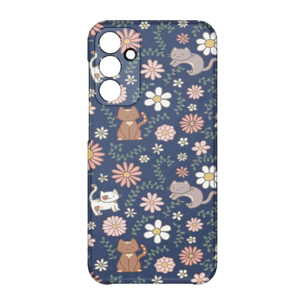 Coque Samsung Galaxy A15 5G Floral meower marine
