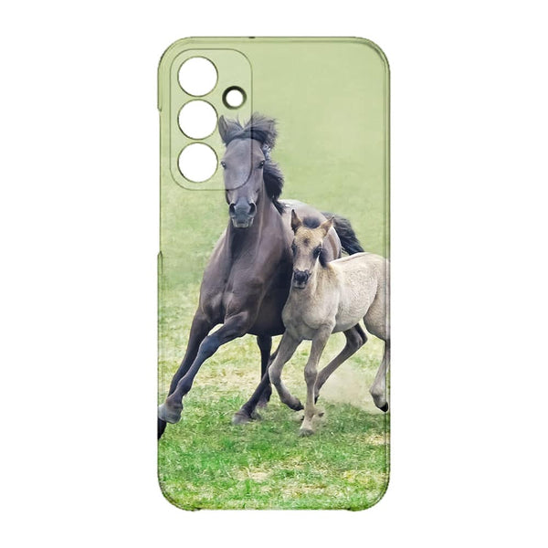 Coque Samsung Galaxy A15 5G Horses, Wild Duelmener ponies, mare and foal