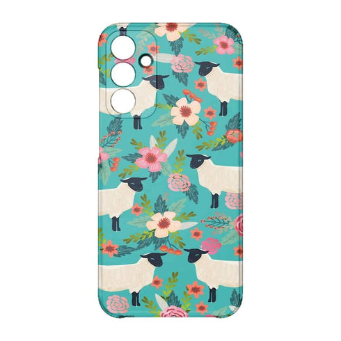 Coque Samsung Galaxy A15 5G Motif Floral de sanctuaire de ferme de moutons