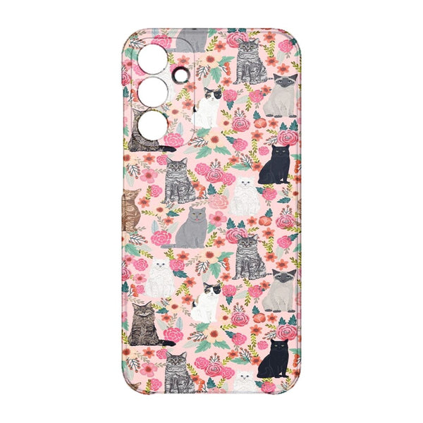 Coque Samsung Galaxy A15 5G Racesde chats mixtes florales