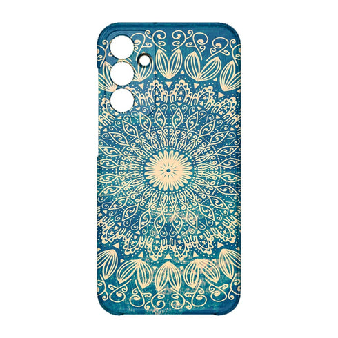 Coque pour Samsung A15 5G Blue organic boho mandala