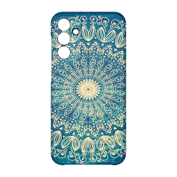 Coque pour Samsung A15 5G Blue organic boho mandala