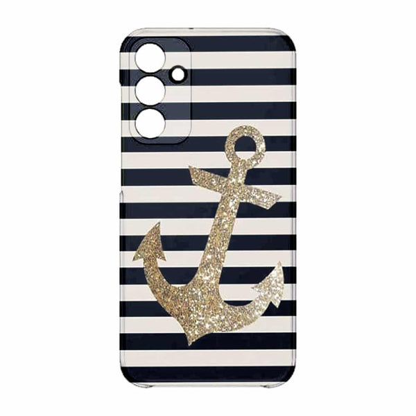 Coque Samsung Galaxy A15 original Gold Glitter Anchor in black