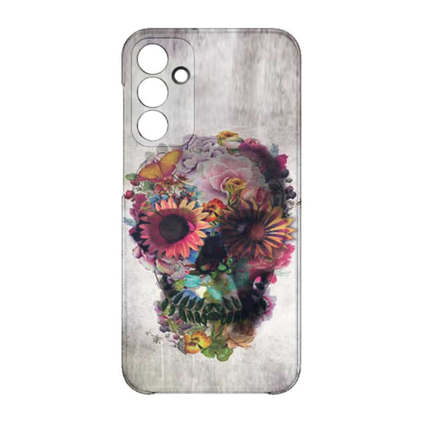 Coque pour Samsung A15 5G Skull flowers gardening