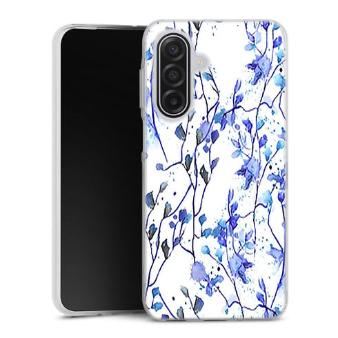 Coque Samsung Galaxy A17 5G Branches Bleues | Housse silicone, antichocs, protection optimale - Motif floral