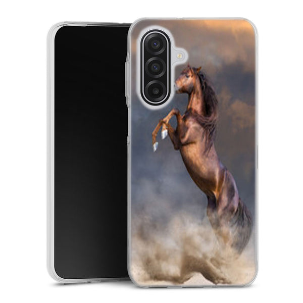 Coque Samsung Galaxy A17 5G Cheval Libre | Housse Antichoc Silicone Souple, Ultra Fine, Protection intégrale, Motif Animaux