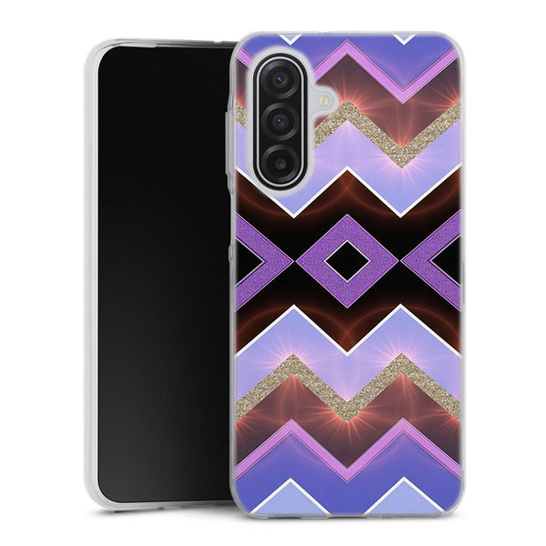 Coque pour Samsung A17 5G Chevrons Azteque Violet