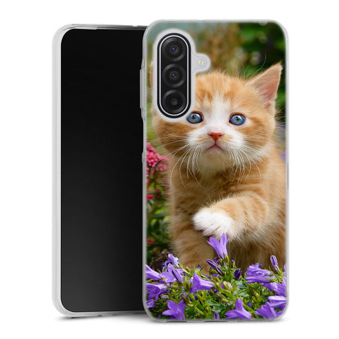 Coque Samsung Galaxy A17 5G Flowery Garden Lovely and enchanting cat