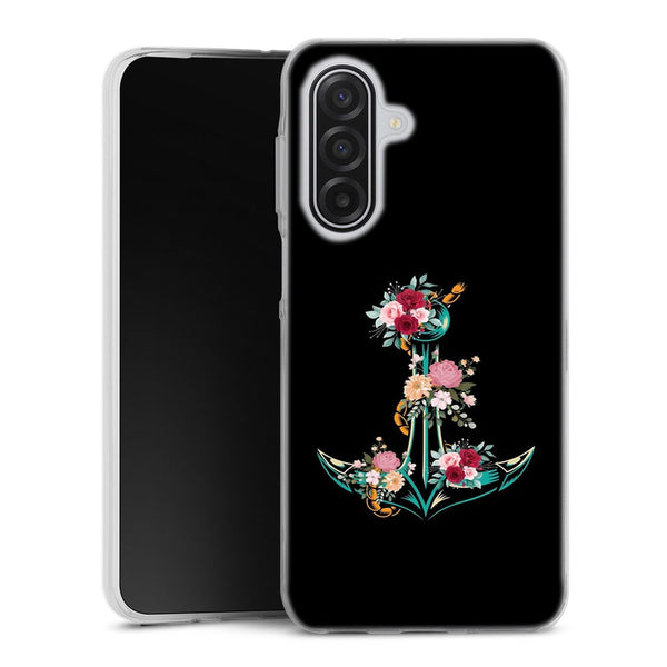 Coque Samsung Galaxy A17 5G Fleurs d'ancre | Housse silicone, antichocs, protection optimale - Motif floral