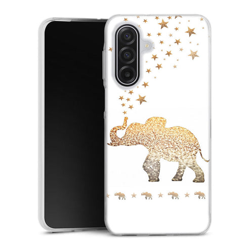 Coque Samsung Galaxy A17 5G Gatsby gold glitter elephant
