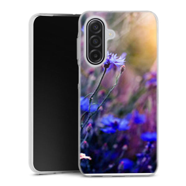Coque Samsung Galaxy A17 5G Jardin Fleuri Violet Doré | Housse silicone, antichocs, protection optimale - Motif floral